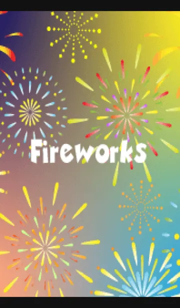 [LINE着せ替え] 華やかな花火 黒色の画像1