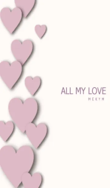 [LINE着せ替え] ALL MY LOVE DUSKYPINK HEART - MEKYM 22の画像1