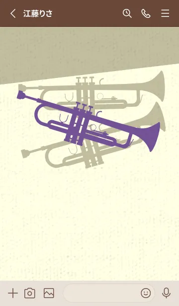 [LINE着せ替え] Trumpet CLR 江戸紫の画像2