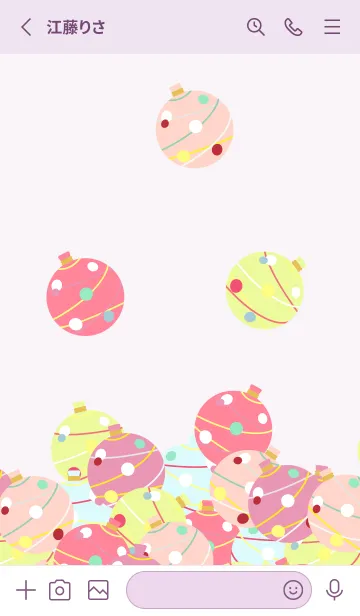 [LINE着せ替え] かわいいヨーヨー 薄い紫の画像2