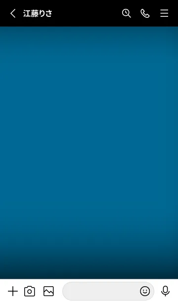 [LINE着せ替え] Black & Sea Blue Theme V4 (JP)の画像2