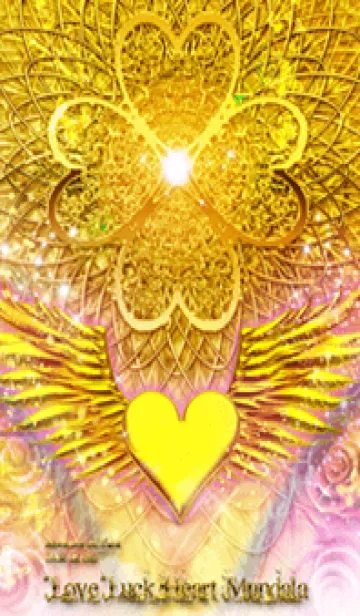 [LINE着せ替え] 恋愛運♡運気上昇ハートGOLD曼荼羅2の画像1