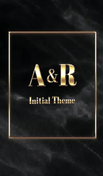 [LINE着せ替え] 【 A&R 】Initial Theme Gold - ブラックの画像1