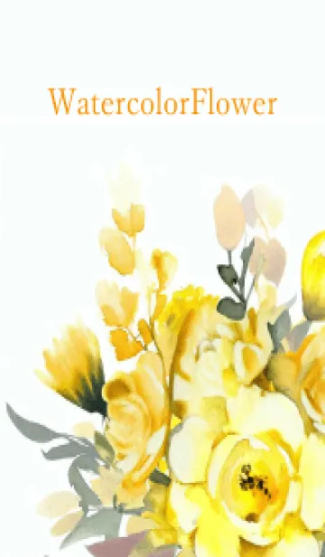 [LINE着せ替え] Watercolor Yellow Flower-hisatoto-24の画像1