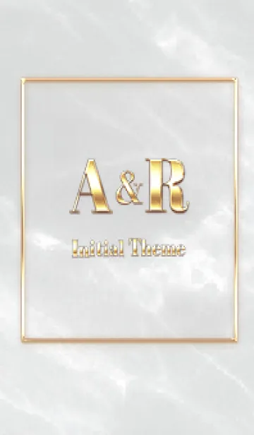 [LINE着せ替え] 【 A&R 】Initial Theme Gold - グレーの画像1