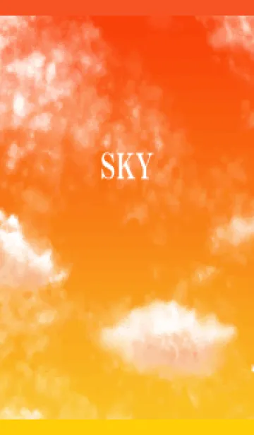 [LINE着せ替え] オレンジの空 赤と黄色の画像1