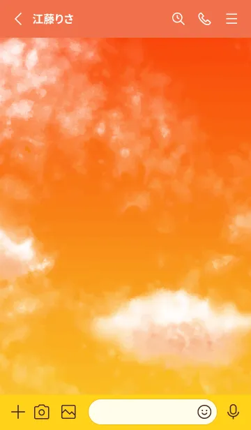 [LINE着せ替え] オレンジの空 赤と黄色の画像2