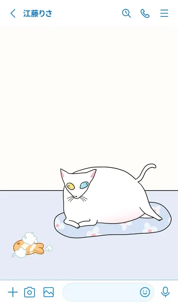 [LINE着せ替え] Look at my fat cat 03 JP (Revised ver.)の画像2