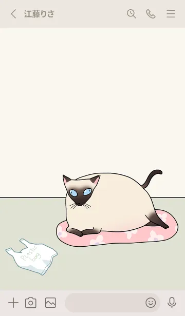 [LINE着せ替え] Look at my fat cat 08 JP (Revised ver.)の画像2