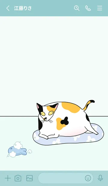 [LINE着せ替え] Look at my fat cat 12 JP (Revised ver.)の画像2