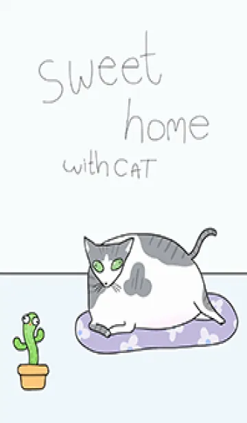 [LINE着せ替え] Look at my fat cat 13 JP (Revised ver.)の画像1