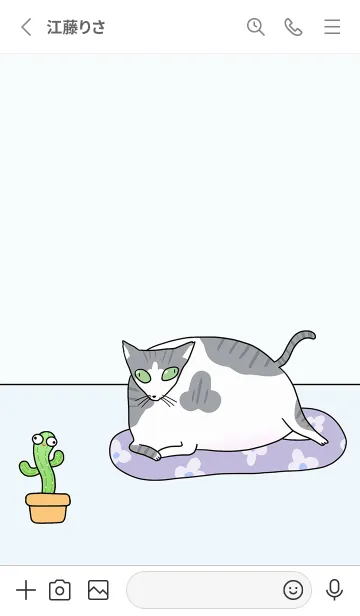 [LINE着せ替え] Look at my fat cat 13 JP (Revised ver.)の画像2