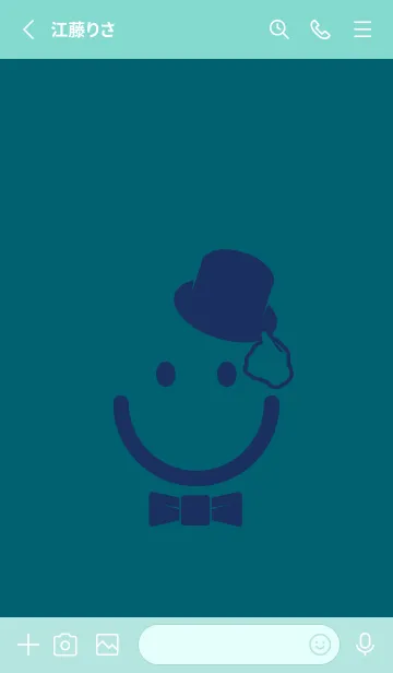 [LINE着せ替え] スマイル＆紳士 ブルーカナールの画像2