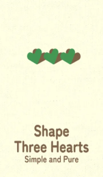 [LINE着せ替え] 3つのハート型の着せかえ Malacight greenの画像1