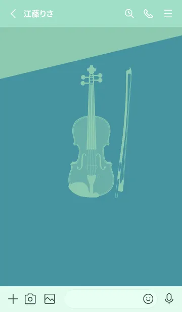 [LINE着せ替え] Violin CLR ペールサックスブルーの画像2