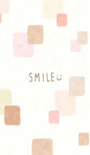 [LINE着せ替え] 水彩 四角 ピンクベージュ21の画像1