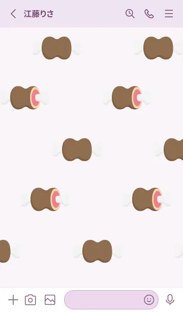 [LINE着せ替え] あの肉 薄い紫の画像2