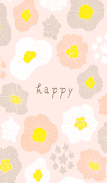 [LINE着せ替え] かわいい3色花18の画像1