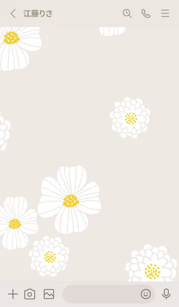 [LINE着せ替え] 白い花 可愛い21の画像2