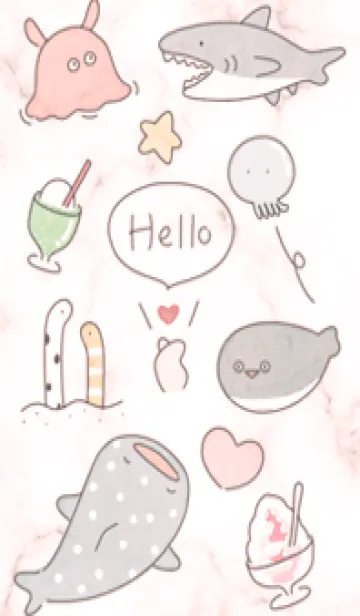 [LINE着せ替え] 楽しい夏の海♡babypink09_1の画像1