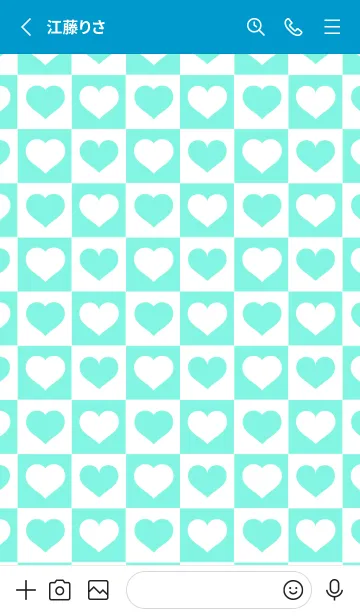 [LINE着せ替え] ブロック＆ハート 56の画像2