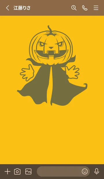 [LINE着せ替え] 妖怪 ジャックオランタン 鬱金色の画像2