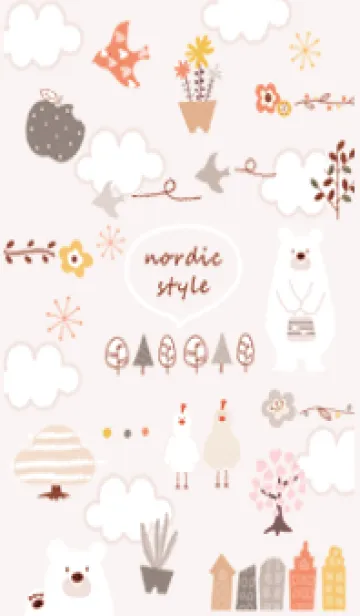 [LINE着せ替え] お洒落ナチュラル♡pinkbrown08_1の画像1