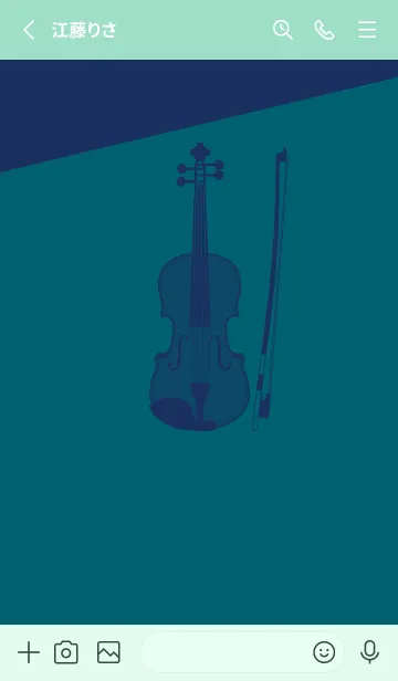 [LINE着せ替え] Violin CLR ブルーカナールの画像2