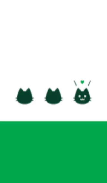 [LINE着せ替え] 小さな猫(グリーン12)の画像1