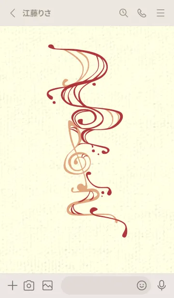 [LINE着せ替え] 和音 流水-音楽記号  ローズマダーの画像2