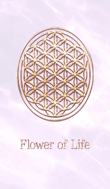 [LINE着せ替え] Flower of Life - Gold (L) - パープル 02の画像1