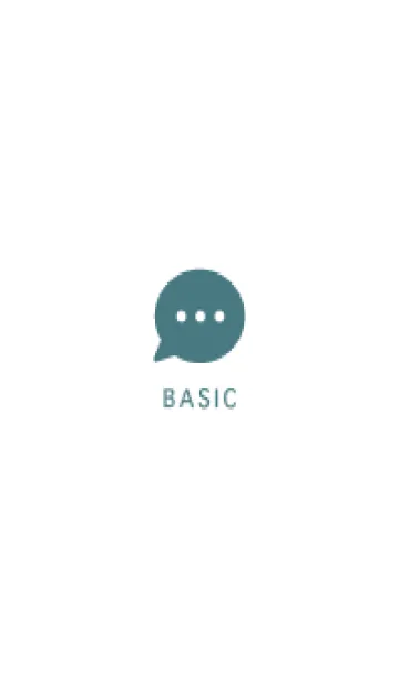 [LINE着せ替え] Basic&Simple ピーコック&ホワイトの画像1