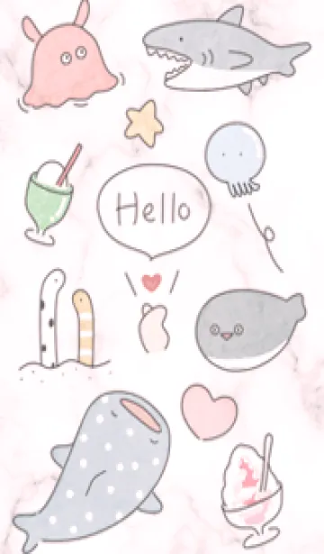 [LINE着せ替え] 楽しい夏の海♡pink10_1の画像1