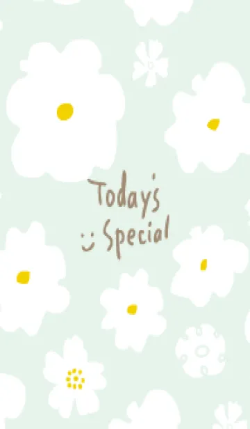 [LINE着せ替え] シンプル 大人 白い花25の画像1