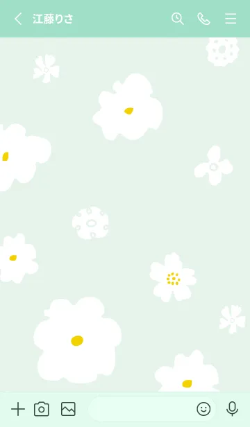 [LINE着せ替え] シンプル 大人 白い花25の画像2