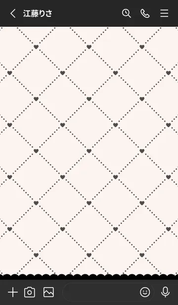 [LINE着せ替え] ♡Heart&Girly♡Paleピーチ&ブラックの画像2