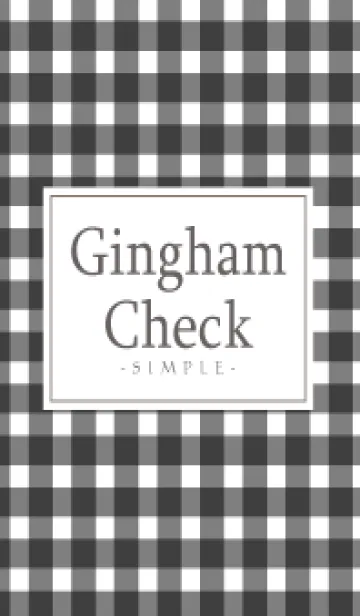 [LINE着せ替え] Gingham Check Black - SIMPLE 20の画像1