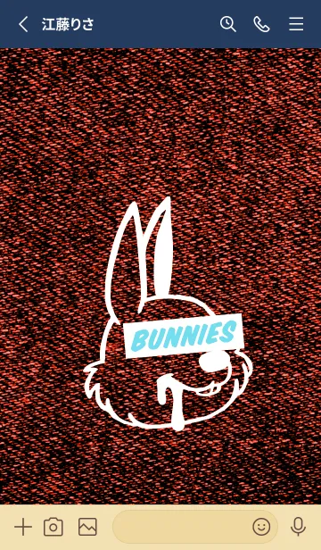 [LINE着せ替え] カラー デニム バニー 54の画像2