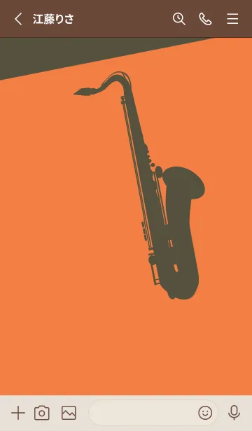 [LINE着せ替え] Saxophone CLR タンジェリンオレンジの画像2