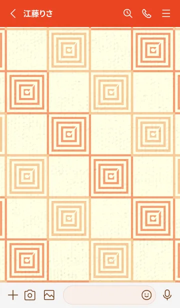 [LINE着せ替え] 和音 市松模様 音符  ネープルズイエローの画像2