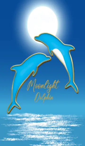 [LINE着せ替え] Enamel Pin Moonlight Dolphin 118の画像1