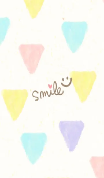 [LINE着せ替え] 水彩パステル三角8の画像1