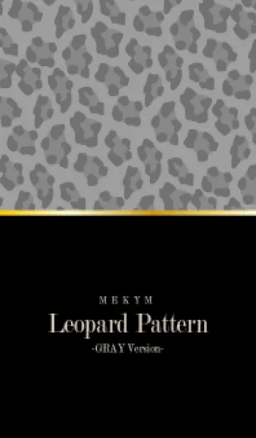 [LINE着せ替え] Leopard Pattern - BLACK GRAY 26の画像1
