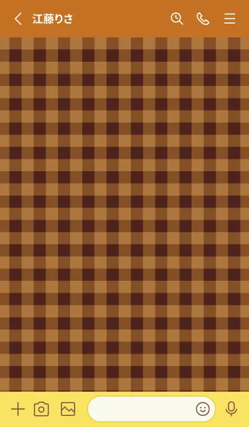 [LINE着せ替え] ハート ギンガムチェック 58の画像2