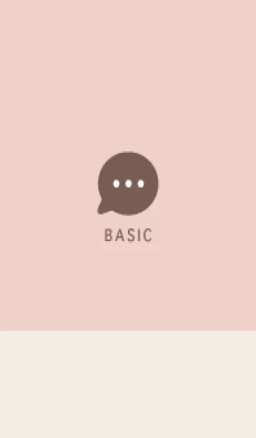 [LINE着せ替え] Basic ピーチ×グレージュの画像1