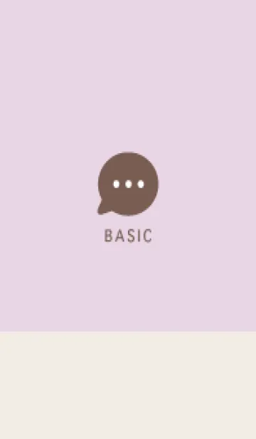 [LINE着せ替え] Basic パープル×グレージュの画像1