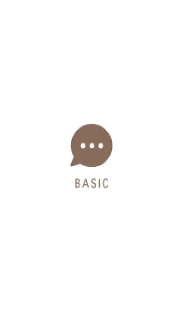 [LINE着せ替え] Basic Simpleブラウン&ホワイトの画像1