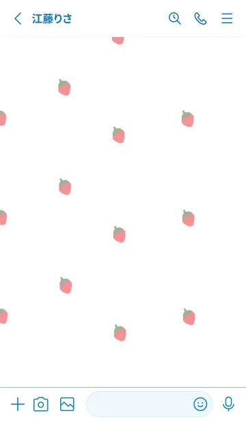 [LINE着せ替え] 真っ白。いちご。の画像2