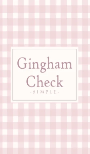 [LINE着せ替え] Gingham Check Natural Pink - SIMPLE 20の画像1