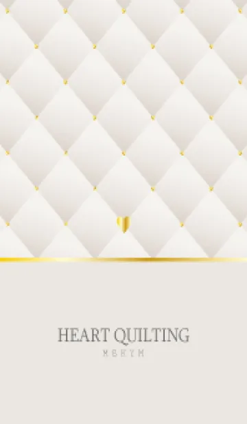 [LINE着せ替え] HEART QUILTING - PINK BEIGE 3の画像1